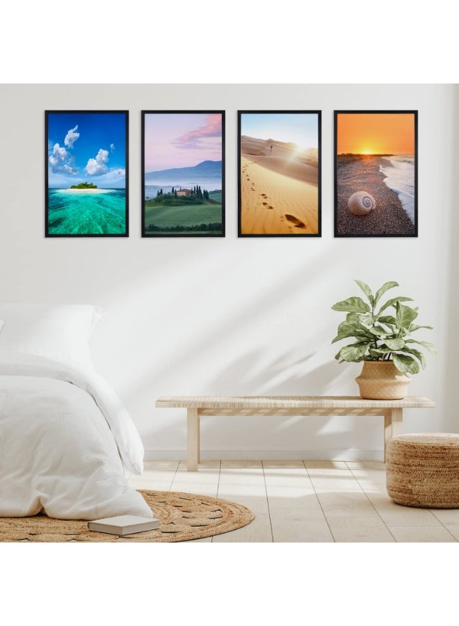 Bukela 4PCS Picture Frame Set, for Wall or Tabletop with Gasket Display Wall Photo Frame, Desktop Photo Frame - Image 3